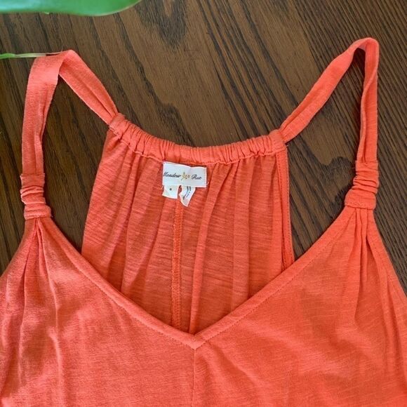 Meadow Rue Orange Eyelet Knotted Tank - Picture 10 of 10